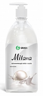 Жидкое крем-мыло Milana жемчужное с дозатором (флакон 1000 мл)